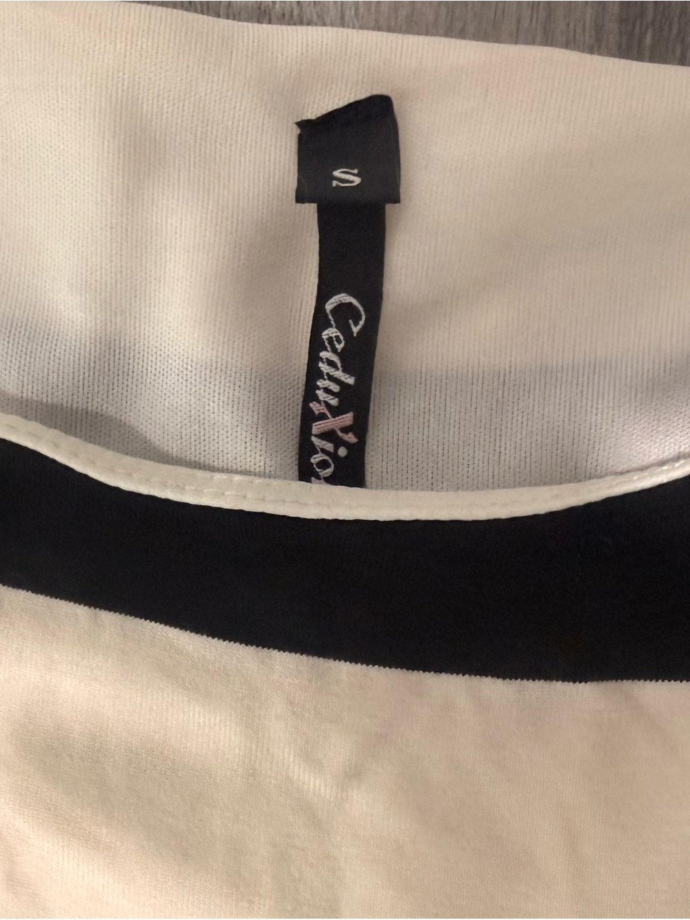 Black and White Vertical Stripe Strapless Maxi Dress - Picture 2 of 5